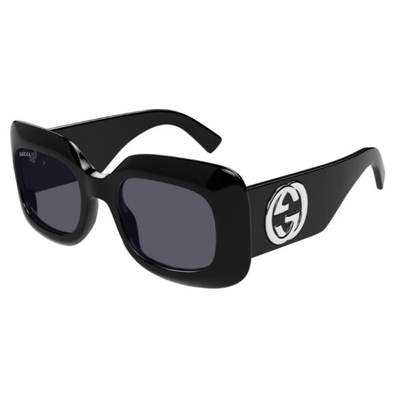 NEW GUCCI SUNGLASSES GUCCI GG1695S 001 BLACK/GREY EYEWEAR - Picture 2 of 5